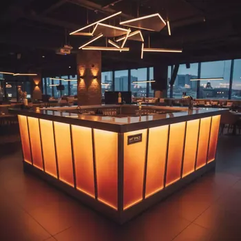 Аренда Барная светящаяся стойка Break Bar в ресторане «Баран-Рапан» — ART SPACE