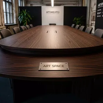 Аренда Стол для переговоров овальный 170х510 см венге в усадьбе Голицына — ART SPACE