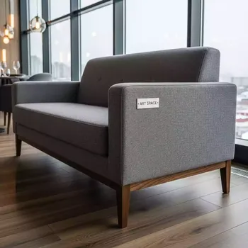 Аренда Диван Veene mini текстильный орех серый в ресторане «La Terrazza» — ART SPACE