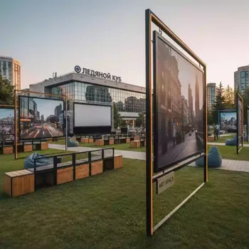 Аренда Фотовыставка уличная в парке Музеон в Керлинговом центре «Ледяной куб» — ART SPACE