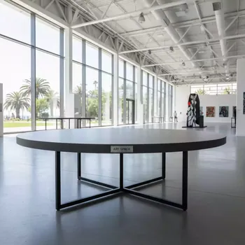 Аренда Стол круглый разборный 130 см серый в Гранд Отель Сочи — ART SPACE