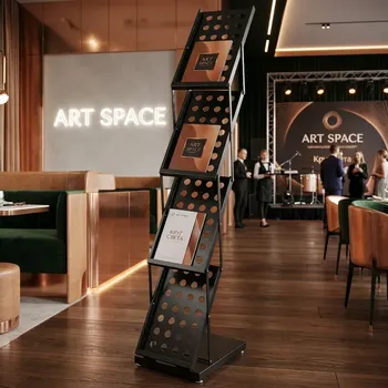 Аренда черной складной буклетницы А4 Сочи | ART SPACE