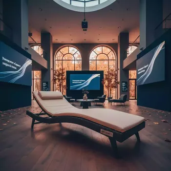Аренда Шезлонг лежак плетеный Pioneer с матрасом в Университете «Сириус» — ART SPACE