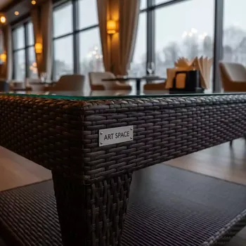 Аренда Столик кофейный из искусственного ротанга YH S4676W 2 brown в ресторане «Паруса» — ART SPACE