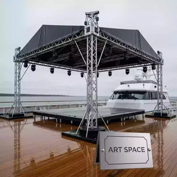 Аренда Сцена Layher 4х3 м с крышей на теплоходе «Дагомыс» — ART SPACE