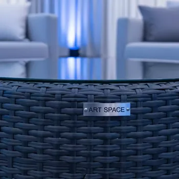 Аренда Журнальный стол из искусственного ротанга YH S4517W 1 graphite в Omega Sirius — ART SPACE