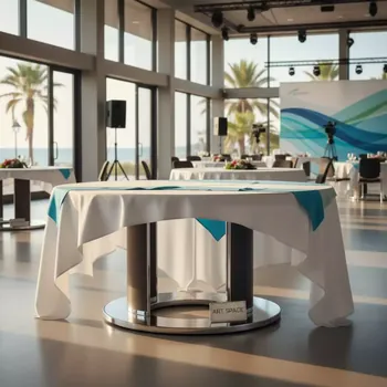 Аренда Стол банкетный круглый Стелс D 0,9 м в банкетном зале «Дельфин» — ART SPACE