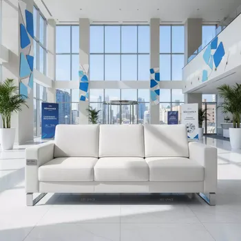 Аренда Диван трехместный белый Andrian Silver в Mövenpick Hotel — ART SPACE