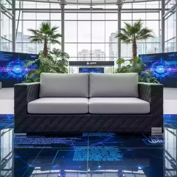 Аренда Диван двухместный из искусственного ротанга YH C2169W в Delta Sirius — ART SPACE