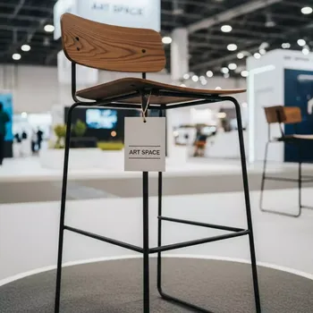 Аренда Барный стул Франклин с упором для ног орех в Сириус Арене — ART SPACE