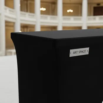 Аренда Чехол стрейч текстиль на стол 180х80 черный в Зимнем театре — ART SPACE