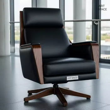Аренда Кресло кожаное черное President Wood в Radisson Blu Resort & Congress Centre — ART SPACE