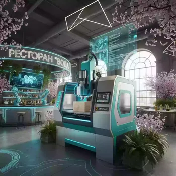 Аренда Станок фрезерный интерактивный Active Vision F в ресторане «Voda» — ART SPACE