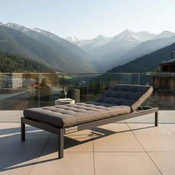 Аренда Шезлонг серый с матрасом Royal Family AGATA в Radisson Hotel Rosa Khutor — ART SPACE