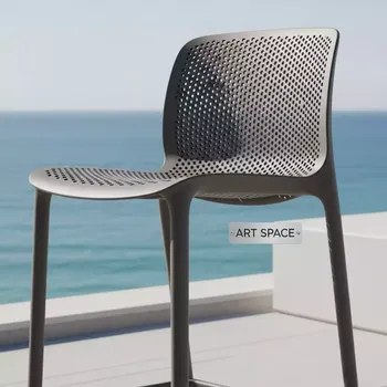 Аренда Стул пластиковый полубарный Net Stool Mini на Имеретинской набережной — ART SPACE