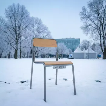Аренда Кресло Tolix Wood Style серебро в парке «Ривьера» — ART SPACE