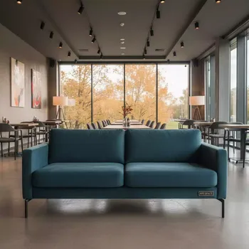Аренда Диван велюр Velutto 47 ножки металл черный Garda в ресторане «Магеллан» — ART SPACE