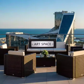 Аренда Комплект плетеной мебели T605SWT Y350B W53 brown на территории Морпорта Сочи — ART SPACE