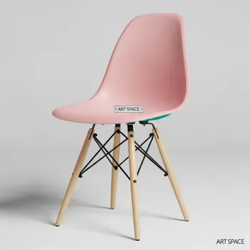 Аренда Стул пластиковый Eames чайная роза каркас бук в Зимнем театре — ART SPACE