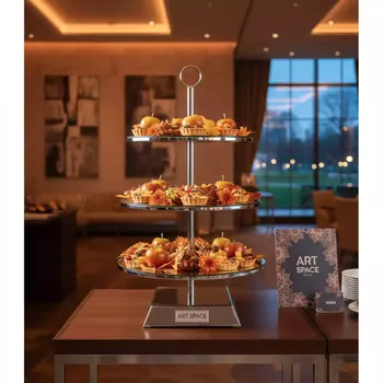 Аренда Фуршетная система Level 4 серебро комплект в City Park Hotel Sochi — ART SPACE