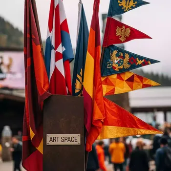 Аренда Вымпелов Знамен Флагов на курорте «Газпром» (Альпика) — ART SPACE