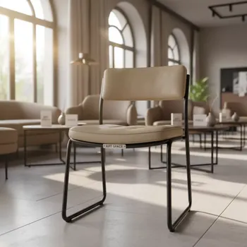 Аренда Стул черный с бежевой экокожей Tolix Soft в Boutique Hotel PORTUM 1905 — ART SPACE