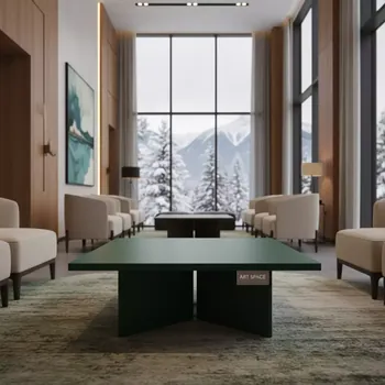 Аренда Столик журнальный квадратный зеленый Lack 55x55 см в Green Flow Hotel — ART SPACE