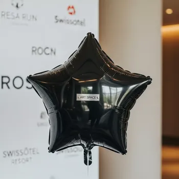 Аренда Звезда фольгированная 48 см черная в Swissôtel Resort Sochi Kamelia — ART SPACE