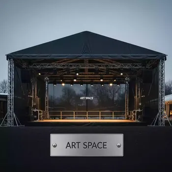 Аренда Сцена двускатная 18х12 м черная в ресторане «Brunello» — ART SPACE