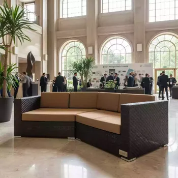 Аренда Модуль дивана угловой Уилтшир WILTSHRE плетеное кресло подушка 8 см brown в Cosmos Sochi Hotel — ART SPACE