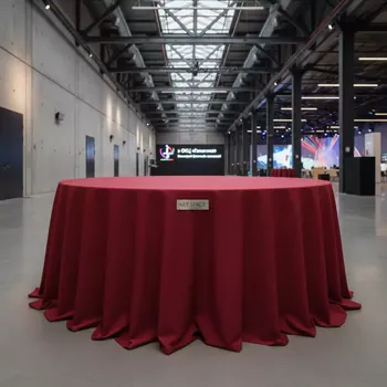 Аренда Скатерть круглая 3,3 м красная Профлайн в ОКЦ «Галактика» — ART SPACE