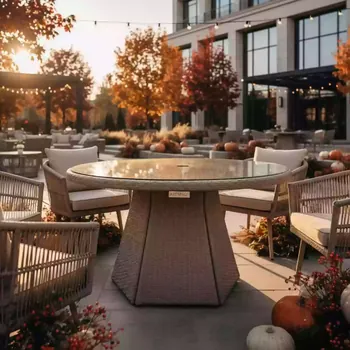 Аренда Стол круглый плетеный YH T1661P в Stella di Mosca — ART SPACE