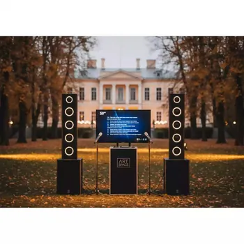 Аренда Караоке с плазмой 50" колонкой 3 кВт в усадьбе Голицына — ART SPACE