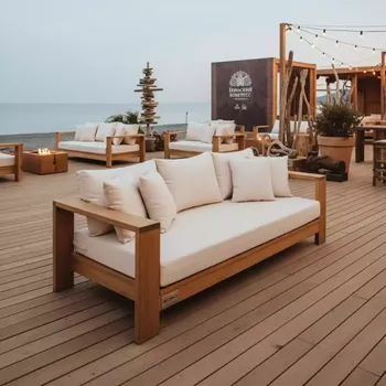 Аренда Диван деревянный с подушками Bali на пляжных клубах Хосты — ART SPACE