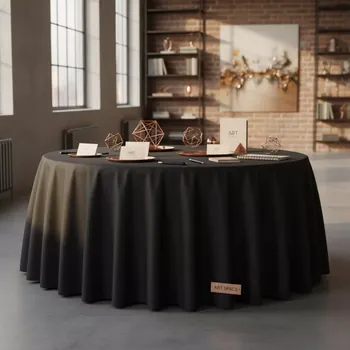 Аренда Скатерть круглая черная диаметр 2,3 м в Mantera Supreme — ART SPACE