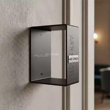 Аренда Полка металлическая ElectricLight HANNA 495х120 мм черная в ресторане «Brunello» — ART SPACE