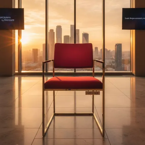 Аренда Стул Хит золото микрофибра красная в Panorama by Mercure — ART SPACE
