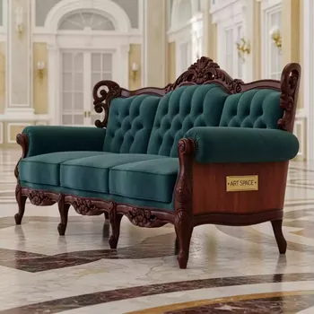 Аренда Диван трехместный деревянный HUC25685KD single в усадьбе Голицына — ART SPACE