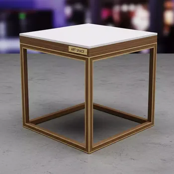Аренда Стол деревянный Бавария B 160x90 белая пленка золото в Mantera Supreme — ART SPACE