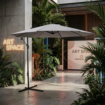 Аренда Серый садовый зонт Сочи в ART SPACE