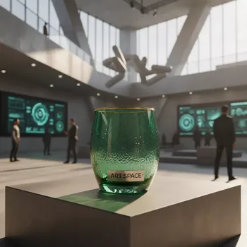 Аренда Бокал зелёный с золотым кантом Кения 300 мл в VK Stadium Sirius — ART SPACE
