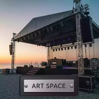 Аренда Сцена двускатная 20х14 м металлик на пляже «Ривьера» — ART SPACE