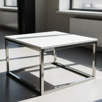 Аренда Журнальный стол Cube Silver White в отеле «Богатырь» — ART SPACE