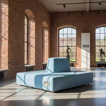 Аренда Треугольный пуф бледно голубой в Karat Resort — ART SPACE