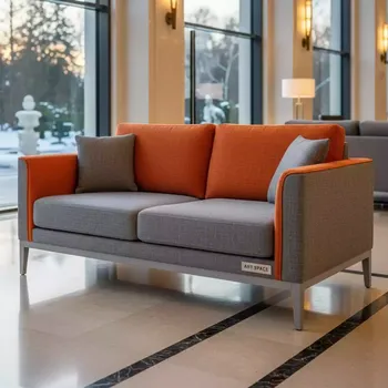 Аренда Двухместный диван MIL S 2.001 RAL7035 Mua mel orange H gray в Swissôtel Resort Sochi Kamelia — ART SPACE
