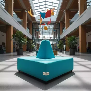 Аренда Пуфик Shape aquamarine triangle в Университете «Сириус» — ART SPACE