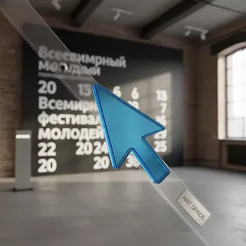 Аренда Календарные курсоры на жесткой ленте 421x600 мм синие в Зале органной и камерной музыки — ART SPACE