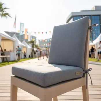 Аренда Подушка на стул Justina серая в Bridge Resort — ART SPACE
