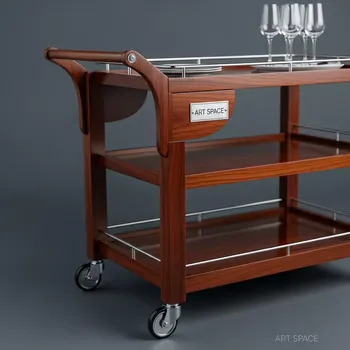 Аренда Тележка сервировочная Mover из дерева в МФК «Горный» — ART SPACE