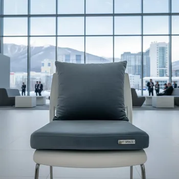 Аренда Подушка мягкая для пластикового стула бархатная серо голубая в Sochi Marriott Krasnaya Polyana — ART SPACE